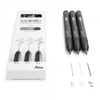 COPIC Multiliner fineliner černý 0,5 mm, 3 kusy (22075633)