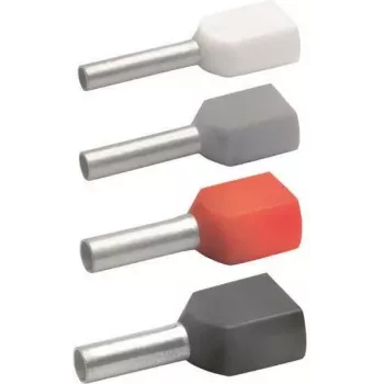 Dvojitá kabelová koncovka Klauke 87313 2 x 0,75 mm² šedá