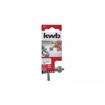 Klíč k vrtačkovému sklíčidlu KWB pro ozubená sklíčidla, S2, 10 mm pastorek, kalená ocel, černá rukojeť 285820