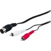 Audio kabel Wentronic AVK 114-150 1,5m 5-Pin DIN na 2x RCA samec – černý 50014