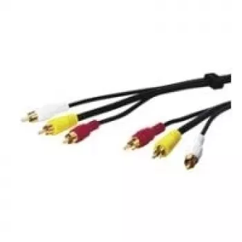 Audio/video kabel Wentronic AVK 201-150 1,5m 3 x RCA samec na 3 x RCA samec, černý 50139