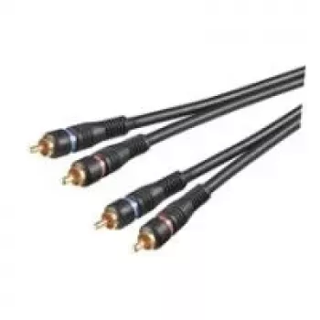 Audio kabel Wentronic AVK 132-1000 10 m RCA, 2x RCA samec na 2x RCA samec, černý 50434