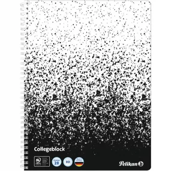 Univerzální blok Pelikan Collegeblock Color Edition, A4, černo-bílý se 2 okraji, 80 listů, 70 g/m², bezdřevý, 4násobně děrovaný, 1 ks 400197021