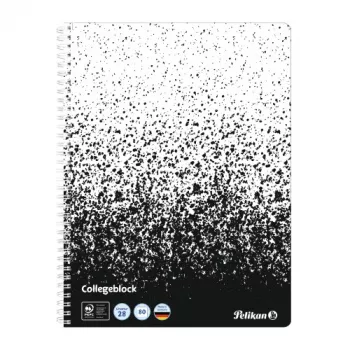 Univerzální blok Pelikan Collegeblock Color Edition, A4, černo-bílý se 2 okraji, 80 listů, 70 g/m², bezdřevý, 4násobně děrovaný, 1 ks 400197021
