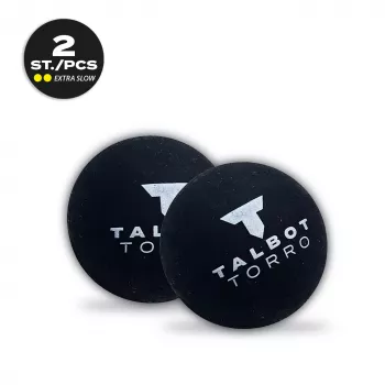 Squashový míček TALBOT torro, černo/žlutý, extra pomalý, dvojitý žlutý bod - 1 ks (251107)