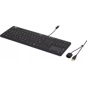 Průmyslová USB klávesnice Renkforce IP68 s dotykovou plochou, černá (iM-IKB110-BK)