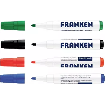 Fix na bílou tabuli FRANKEN U-ACT! Line, kulatý hrot, 3 mm, různé barvy, 1 ks Z1999