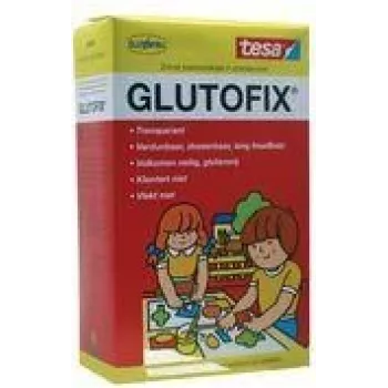 Dětský lepicí prášek tesa Glutofix, bílý, 500 g, na bázi celulózy, mísitelný s vodou, bez rozpouštědel, 1 ks 08658-00001-01