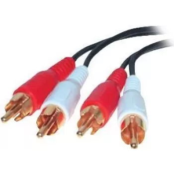 Audio kabel SHIVERPEAKS 2 x RCA samec na 2 x RCA samec, 0,5 m, pozlacený, černý BS40501