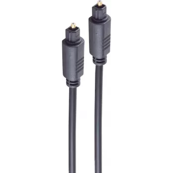 Optický audio kabel SHIVERPEAKS 3,0 m Toslink na Toslink, pozlacené konektory, černý BS69004-3.0
