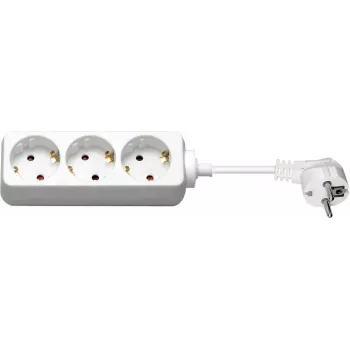Přepěťová lišta Wentronic Goobay 3násobná Schuko, 3 m kabel, bílá 51075