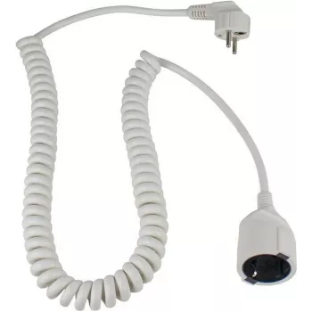 Spirálový kabel Schuko AS SCHWABE, bílý (70426)
