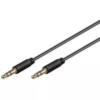 Propojovací kabel Wentronic Goobay 3,5 mm jack, 1,5 m, stereo, pozlacený, černý 69106