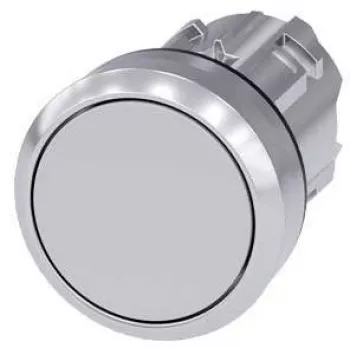 Přední díl tlačítka Siemens SIRIUS ACT, kov, vysoký lesk, šedý (3SU1050-0AB80-0AA0)