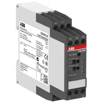 Relé pro sledování izolace ABB CM-IWS.2S, 24-240 V AC/DC, 0-500 V, 1 kΩ-10 MΩ, 2 přepínací kontakty 1SVR730670R0200