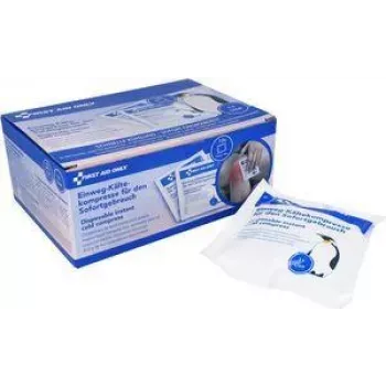 Okamžitý chladicí obklad FIRST AID ONLY, 130 x 140 mm, 10 ks v balení, jednorázový, aktivace stlačením (P-10104 00)