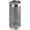 Kovový stojan na deštník HELIT H2515500, perforovaný design, chrom, kulatý, průměr 240 mm, výška 490 mm