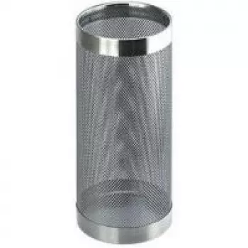 Kovový stojan na deštník HELIT H2515500, perforovaný design, chrom, kulatý, průměr 240 mm, výška 490 mm