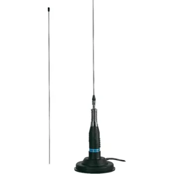 Magnetická základna CB mobilní anténa Midland Albrecht ML 145, 145 cm, 5/8 λ, 26-28 MHz, PL-259, 4 m RG-58 6305