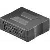 Adaptér SCART Wentronic Goobay, SCART zásuvka na SCART zásuvku, 21pinový, černý 50771