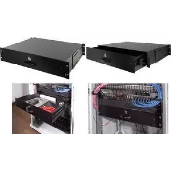 Zásuvka do racku LogiLink 19 inch 2U uzamykatelná černá (SF164B)