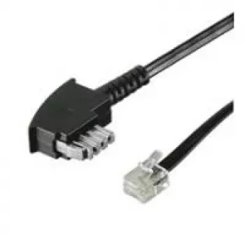 Telefonní kabel Wentronic Goobay TAE-N na RJ11/RJ14, 3 m, černý 50951