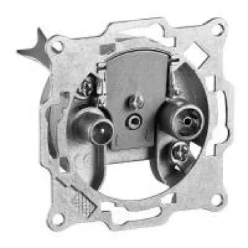 Anténní průchozí zásuvka Wentronic Goobay 2 otvory - útlum průchodu 10 dB (67044)