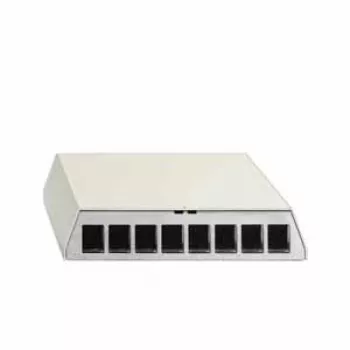 Pouzdro patch panelu Rutenbeck PP-UM A-8 Ap rw, 8 portů, na omítku, čistě bílá 23911108
