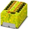 Rozvodný blok Phoenix Contact PTFIX 10/12X4-GNYE, push-in, 10 mm², zelená/žlutá 1153438