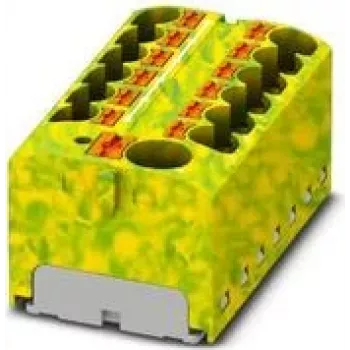 Rozvodný blok Phoenix Contact PTFIX 10/12X4-GNYE, push-in, 10 mm², zelená/žlutá 1153438
