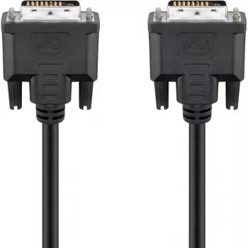 Wentronic goobay DVI-D Dual Link kabel 0,5m černý s rýhovanými šrouby 93295