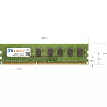 Paměť RAM PHS-memory 2 GB DDR3 UDIMM 1066MHz pro HP Compaq Presario CQ5119DE SP269005