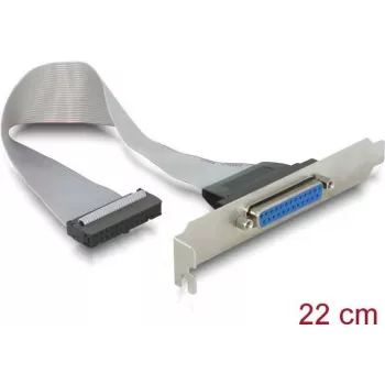 Slotová záslepka Delock 1 x paralelní port DB25 samice na 26pin IDC - 25 cm 84300