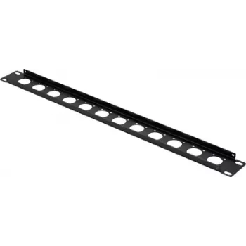 Přední panel patch panelu Renkforce 19 inch 1U 12portový pro XLR/USB/BNC zásuvky, černý (RF-7116962)