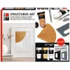 Sada akrylové strukturovací pasty Marabu STRUCTURED ART, 3 x 100 ml, bílá, na vodní bázi, krémově pastovitá, matný povrch 1202000000088