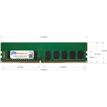 Paměťový modul PHS-memory 16 GB DDR4 ECC UDIMM 3200MHz PC4-25600E pro MSI D3030b SP540102
