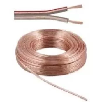 Reproduktorový kabel Wentronic Goobay transparentní CU, role 10 m, 2 x 2,5 mm² 15130
