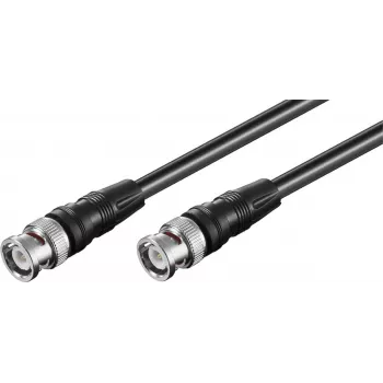 Propojovací kabel Wentronic Goobay BNC, černý, 2 m - BNC samec na BNC samec (50086)