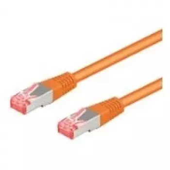 Patch kabel Wentronic 95605 CAT6a, RJ45 samec na samec, 1,5 m, oranžový