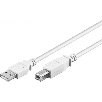 Wentronic 96186 kabel USB 2.0, USB-A samec na USB-B samec, 1,8 m, bílý