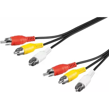 AV kabel Wentronic AVK 354-300 3,0 m 3x RCA samec na 3x RCA samec - černý 50382