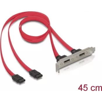 Slotová záslepka Delock interní 2x SATA na 2x eSATA externí (65116)