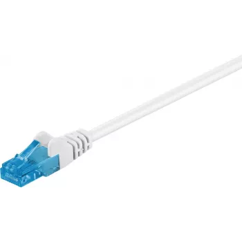 Patch kabel WENTRONIC Goobay CAT 6a, U/UTP, bílý, 1,5 m - LSZH bez halogenů, měď (59825)
