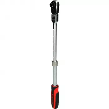 Teleskopická ráčna s kloubovou hlavou KS Tools 3/8 inch SlimPOWER, 72 zubů, rychloupínání, 280-430 mm 914.3820