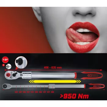 Přepínací ráčna KS Tools 935.1285 1/2 inch, 635 mm, 72 zubů, chrom-vanadium