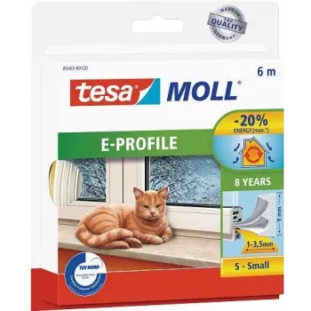 Těsnicí páska na dveře/okna tesamoll 6m samolepicí hnědá (05463-00121-00)