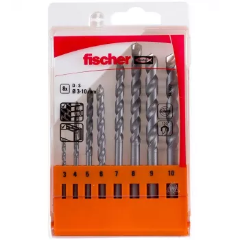Sada spirálových vrtáků do kamene Fischer D-S 543027 8dílná