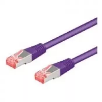 Patch kabel CAT6a-150 Wentronic 95608, RJ45 samec na samec, 1,5 m, fialový