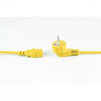 Napájecí kabel Schuko na IEC C13 shiverpeaks BASIC-S, 1,8 m, žlutý BS09-05182