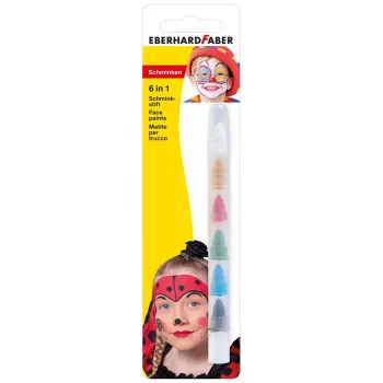 6v1 make-up tužka FABER-CASTELL EBERHARD FABER, 6 barev v 1 tužce, vysoká krycí schopnost, pro jemné kontury i velké motivy (579030)